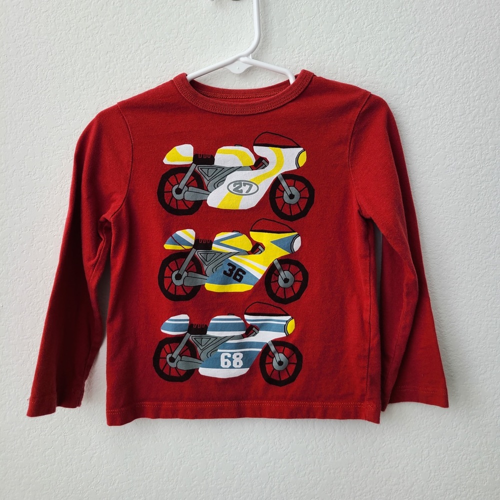 Motorcycle Long Sleeve Graphic Tee